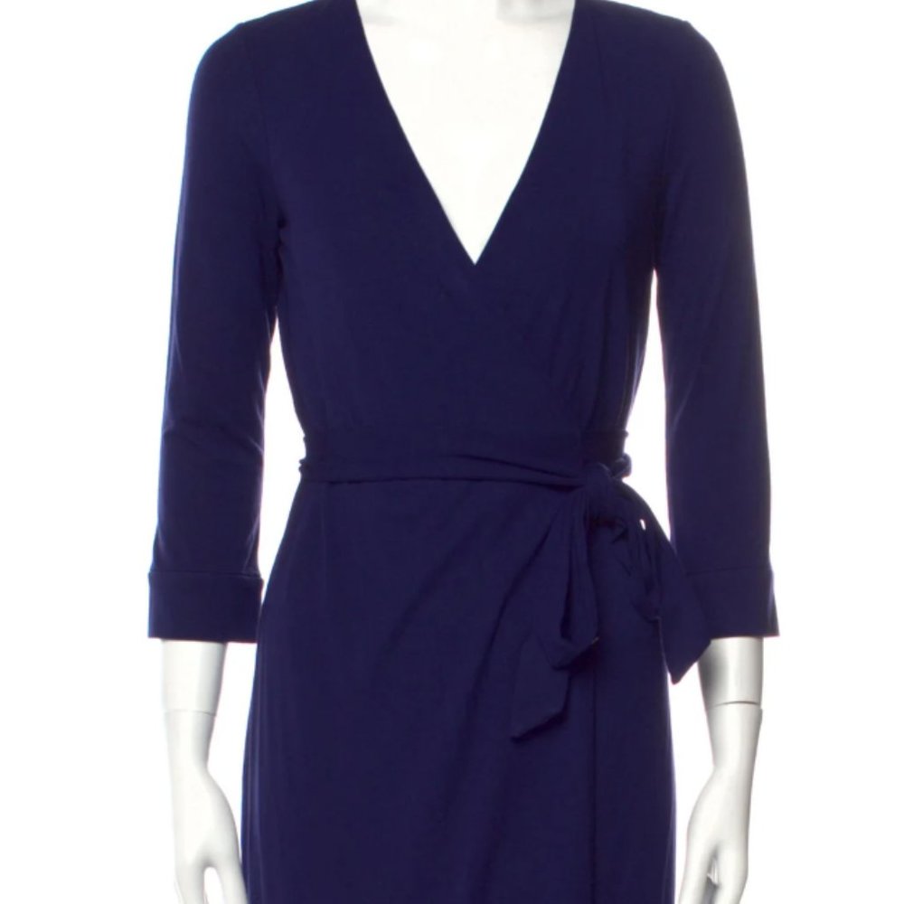 Diane Von Furstenberg Navy Wrap Dress